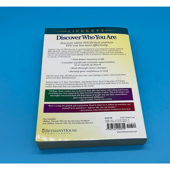 Discover Who You Are LifeKeys Jane Kise David Stark Self-Help Paperback - Picture 2 of 3